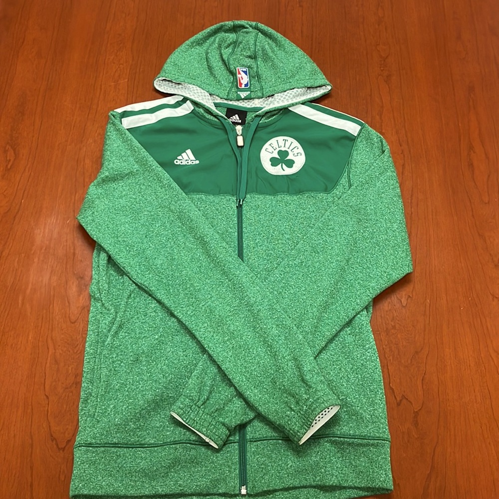 Green Celtics Adidas Zip up Hoodie